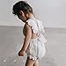 Viworld Infant Baby Girl Twins Bodysuit Sleeveless Ruffles Romper Sunsuit Outfit Princess Clothes (White, 80(6-12 Months))