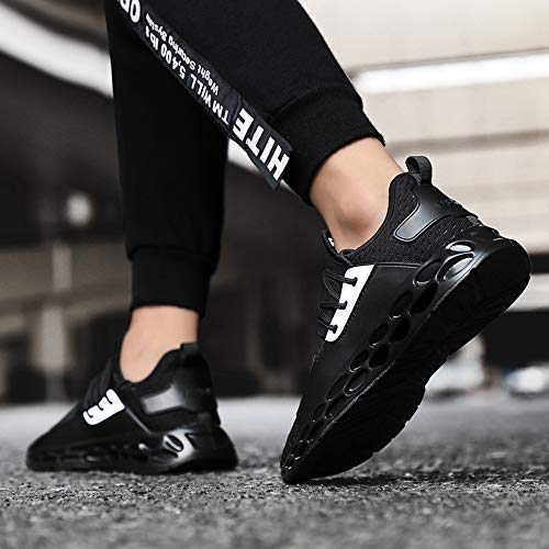 Men's Sneakers Running Lightweight Breathable Casual Sports Shoes Mesh Lace-up Tennis Shoes Air Max Shoes Black