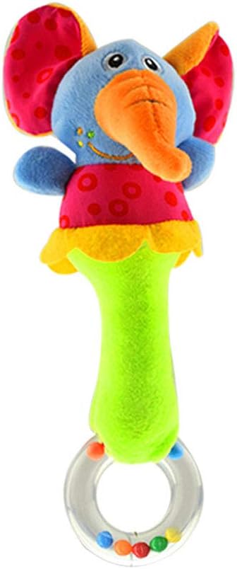CHAFIN Baby Soft Rattles Shaker , Infant Developmental Hand Grip Baby Toys , Cute Stuffed Animal with Sound for 3 6 9 12 Months and Newborn Gift(2 Pack): Toys & Games