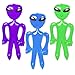 Windy City Novelties Inflatable Alien Party Decorations – 12 Pack of 18-Inch Multicolor Space Aliens – Sci-Fi Themed Party Favors