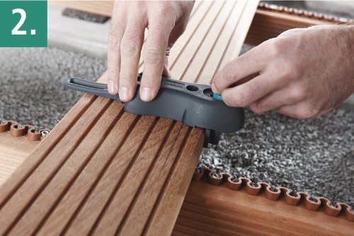 wolfcraft Terrassenbohr-Set 6960000 I Für gleichmäßige Verschraubung von Terrassendielen – Bild 6