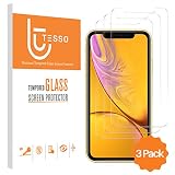 Tesso (3 Pack) Screen Protector Apple iPhone XR 6.1 inch 0.33mm, iPhone XR Tempered Glass Screen Protector [HD] Case Friendly Design (Installation Frame Included)