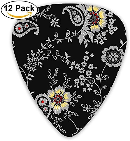 Yenba Floral Flower Heavy Acoustic Electric Medium Guitar Picks (12-Pack) Boys Classical 0.46/0.71/0.96 Mm Guitar