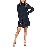 Adibosy Women Dress Long Sleeve: Flowy Wedding Guest Casual Mini Dresses for Womens Swiss Dot Chiffon Short Dress