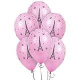Paris Eiffel Tower Latex Balloons, Multi Color, One Size
