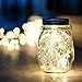 [Upgraded] Solar Mason Jar Lid Lights 30 LEDs - 1200mAh Battery | Outdoor Decor, Patio Garden Decor, Solar Lantern Table Light | 6-Pack Hangers and Lids String Fairy Firefly Lights/No Jars