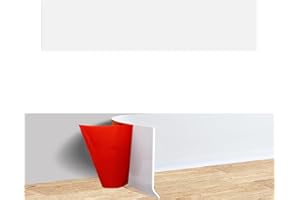 GALOFAY Silicone Door Kick Plate 6x30 inches, Self Adhesive Flexible Rubber Tape Stick On Scratches Protector Plates for Doors, 6"x 30" White