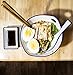Umami Tableware Blue and White Porcelain Ramen Bowl Set - Soup Bowl With Chopsticks, Sauce Dish, Hooked Spoon Set of 2