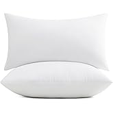 puredown® 12x20 Pillow Inserts, 2 Pack Fluffy Soft Lumbar Pillows Filled with Plump Stuffer, Rectangle Decorative Pillows for Couch, Sofa, Bed and Home Decor