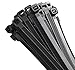JDYYICZ 400 Pieces Cable Ties Self-Locking Cable Ties Nylon Cable Ties Cable Zip Ties, for Home Office Garage Workshop, 4 + 6 + 8 + 12 Inches, Black