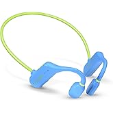 Kids Headphones, Wirelss 5.3 Air Conduction Open Ear Headphones Lightweight Kids IPX5 Waterproof with Microphone for School, Home and Outdoor-Blue