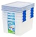 IRIS USA WSB-SD Ziploc WeatherShield Storage Box, 44 Quart, Clear, 4 Count