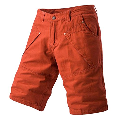Scaling â˜¸ Men's Fashion Casual Shorts Classic Fit Perfect Short Pants Beach Short Trouser with Pocket by (Red, 30)
