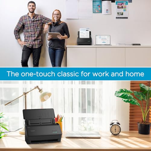 ScanSnap iX2400 High-Speed Simple One-Touch Button Colour Document & Receipt Scanner with 100 Page Auto Document Feeder for Mac or PC, Black