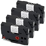 4-Pack IKONG TZe231 Compatible for Brother P-Touch TZe-231 TZe 231 Label Tape, (1/2