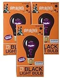 Triple Pack 75 Watt Halloween Black Light Bulbs