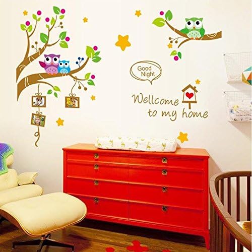 Wall Decals Good Night Photo Frame- Easy Peel & Stick Wall Art Decor - Baby/ Kids Nursery Room Decorative Stickers