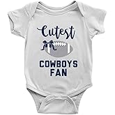 GKrepps Cutest Cowboys Fan Baby Boy Girl Onesie Newborn Organic Bodysuit Romper