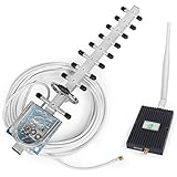 65dB 3G CDMA 1900MHz Cellular Phone Signal Booster Cell Repeater Amplifier with Indoor Whip Antenna and Outdoor Yagi Antenna