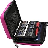 BRENDO 3DS XL / 3DS Case with 16 Game Cartridge Holders - Pink