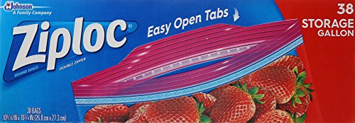Ziploc Storage Bag, Gallon Value Pack, 38 Count