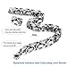 Jstyle 3 Pcs 8mm Stainless Steel Byzantine Bracelet for Men Chain Link 8.5 Inch