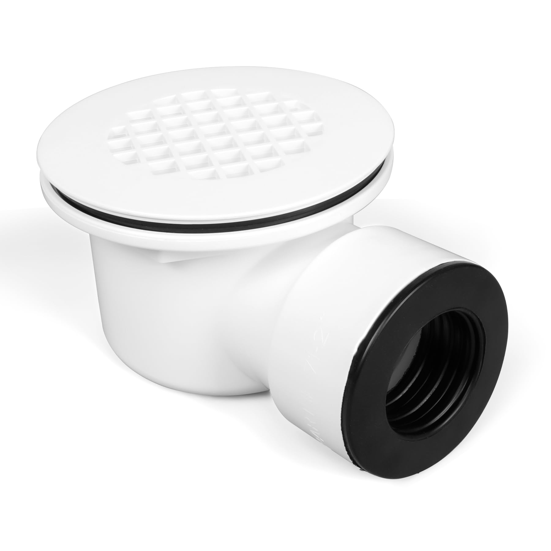 Photo 1 of 1-1/2" Side Outlet Shower Drain with Perforated Strainer, Low Profile Shower Drain Trap, PVC Shower Base Drain, Prevent Clogs & Odors, Creating Walk-in Showers