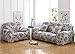 Elvoes Floral Printed Sofa Cover Anti-Slip Elastic Slipcover Stretch Polyester Fabric Soft Furniture Protector Couch Cover (Three seater(74''-90''), Provence)