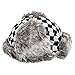 City Hunter Checkered Jacquard Trapper Bomber Cap Hat w/Faux Fur