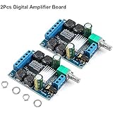 MakerHawk 2Pcs Digital Amplifier Board, TPA3116D2 Two-Channel Stereo High Power Digital Subwoofer Power Amplifier Board 2x50W 5V 12V 24V for Store Solicitation Home Theater Square Speakers DIY