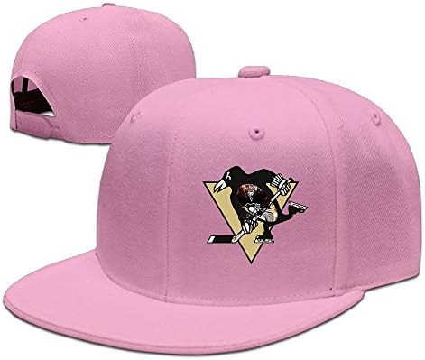 YQUE Unisex Pittsburgh Ice Hockey Team Logo Hip Hop Headwear Pink