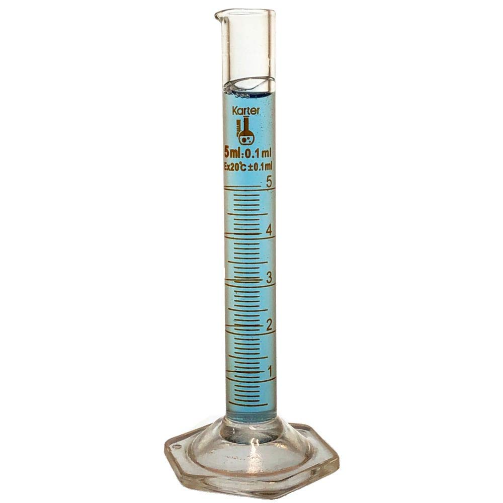5ml Graduated Cylinder Borosilicate 3 3 Glass Single Metric Scale Class B Karter Scientific 233a3 Pack Of 6 Amazon Com Industrial Scientific