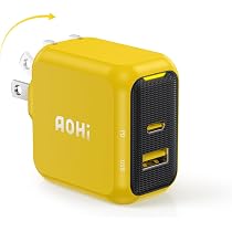 Amazon.com: Cargador USB C, AOHI 67W GaN+ PD Bloque de cargador ...