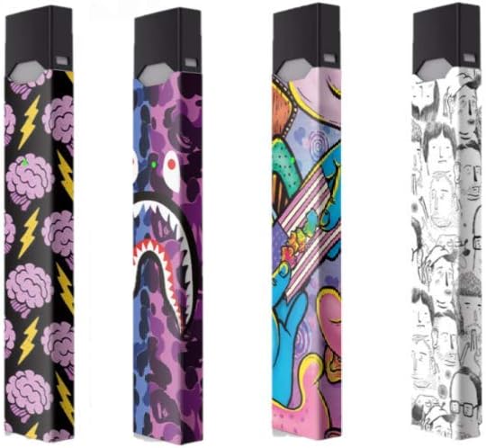 Juul Skin Wraps Paper Cover | Pack of 4 | Different Designs (Purple)