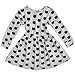 chinatera Little Girls' Cute Long Sleeve Cat Dotted Cotton Princess Tutu Dress