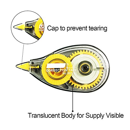 Magicdo Correction Tape Visible White Out Tape Dispenser with Cap Tear Resistant Correction Set for Office and School, 6 Pack- 2358 Inches Total - Thumbnail 2