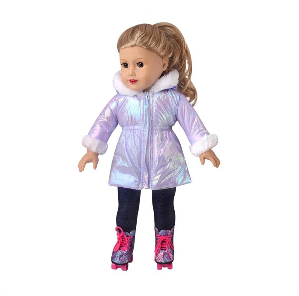 DUORUIMI Doll Clothes Winter Outfit Long Coat Jacket for American Girl Doll 18 inch — image 1