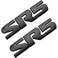 MUQIDA 2 PCS SR5 Metal Emblem, 3D SR5 Nameplate Logo Badge Sticker Car Bumper Decal, Self-Adhesive Metal Emblem Sticker Exterior Decor for Vehicle Trunk Tailgate Side Fender (Black)