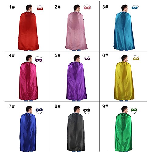 Capes for Adults, D.Q.Z 55.12" Plain Adult Superhero Cape - 10 Set