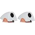 EWAY 2PCs Car Door Blind Spot Side View Camera, Self-Adhesive Screw-Free, Mini Style, Support Upside Down Flip Image, 92° Ang