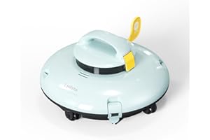 LYDSTO Cordless Robotic Pool Cleaner - Automatic Pool Vacuum for above Ground Pool -Water Sensor Tech- Dual-Drive Motors,Rechargeable Battery,Ideal for All Flat Bottom Pools Up to 35 Feet,BrightGreen