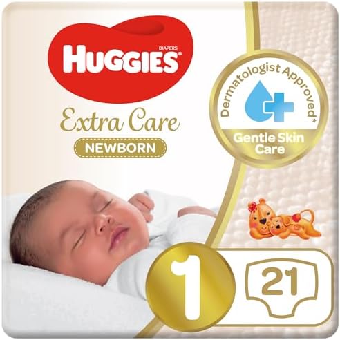 Huggies Extra Care Newborn, Size 1, Up to kg, Carry Pack, 21