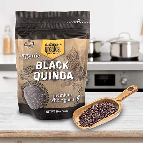 Nature's Greatest Foods, Organic Premium Whole Grain Black Quinoa, Gluten Free, Non-GMO, 16 Ounce