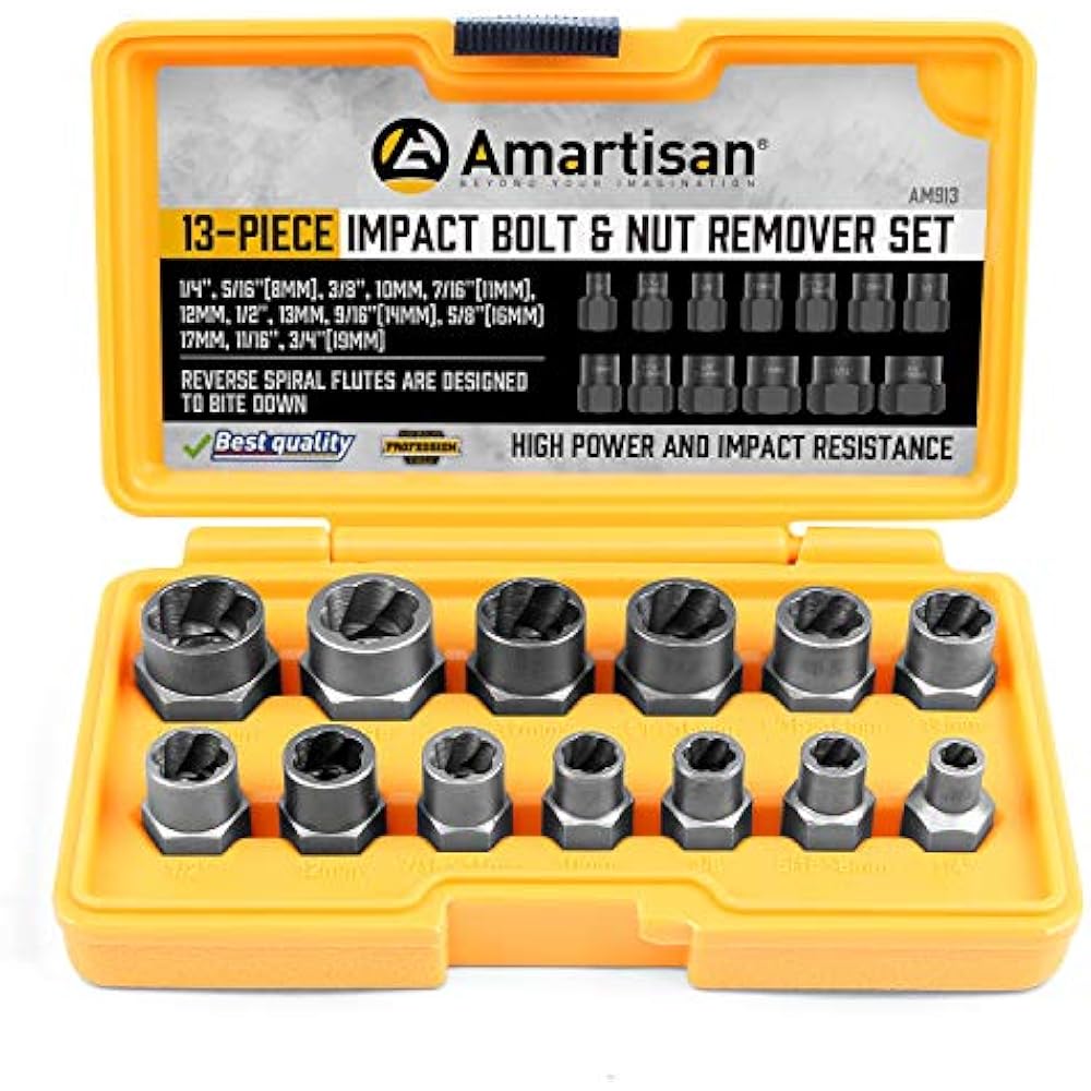 Amartisan Impact Bolt Extractor Tool, 13PC Nut Removal Socket Set eBay