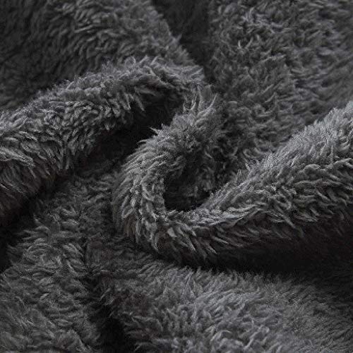 Autumn Winter Packwork Hooded Zipper Jacket Knit Cardigan Long Sleeve Coat Men Gray