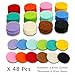 Maromalife 48PCS 22mm Replacement Refill Pads for 30mm Essential Oil Diffuser Necklace, Felt Pads for Aromatherapy Necklace Pendant Diffuser Bracelet Car Diffuser Vent Clip with 12 Colors, 0.87 Inch