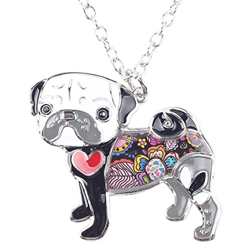 Bonsny-Love-Heart-Enamel-Zinc-Alloy-Metal-Pug-Dog-Necklace-Bulldog-Animal-pendant-18