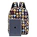 A-More Backpack Cute School Bag Printed Emoji Students Canvas Daypack Travel Bag for Girls Boys