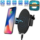 Automatic Sensor Wireless Charger Car Mount, Smart Touch Qi Fast Wireless Charging Air Vent Car Phone Holder for i Phone XS MAX/XR/XS/X/8/8 Plus Samsung Galaxy S9/8/7/Note 8 All Qi-Enabled Phones