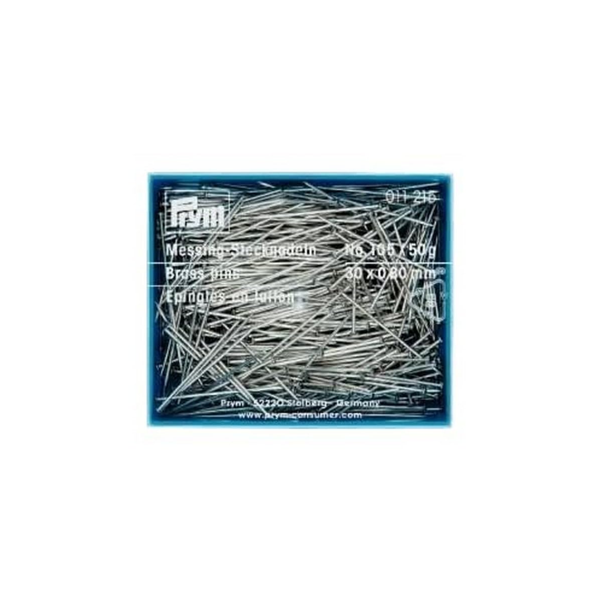 Prym Pins, 0.80 x 30 mm, Silver, 50 g, Brass, 30 x 0,8mm